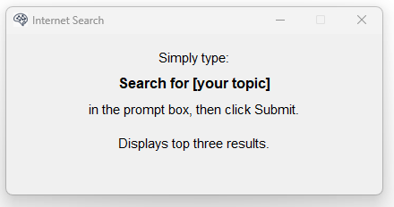 Internet Search Help