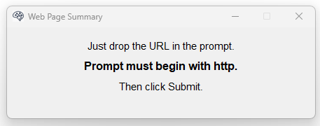 Web Summary Help